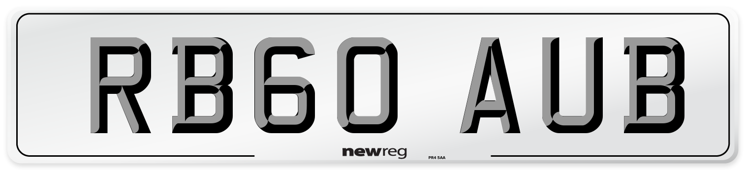 RB60 AUB Number Plate from New Reg